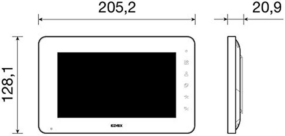 Video Intercom Kit - Deurcommunicatie Systeem - Veilig Thuis - 2-Familie Uitbreidbaar - 7 Inch LCD - Wit