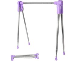 VHV Reishanger - opvouwbare hanger - Droogrek - Inklapbaar Wasrek - Geschikt voor reizen - Inklapbaar Droogrek - Staand Kleding Wasdroogrek - kleding droogrek - Badkamer/Balkon/Binnen/Buiten - Paars