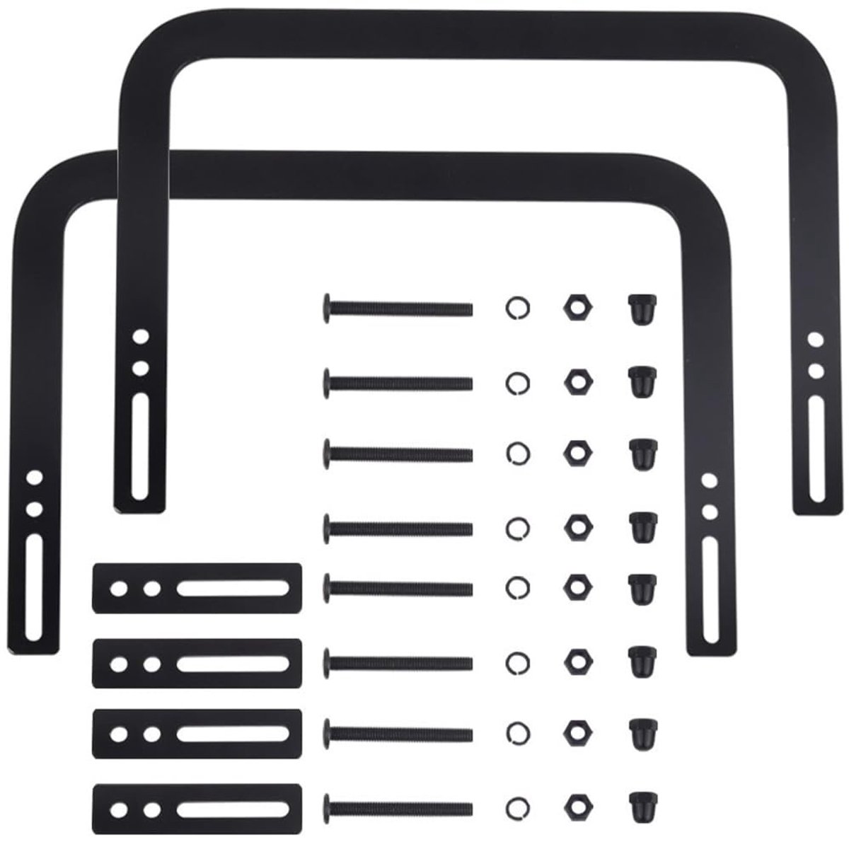 Dailygoods- Matrasgeleiders - Verstelbaar - Antislip - Metalen Beugels - Antikras Bevestigingsclips - Geschikt voor verwarmde matrassen - Versterkte drukpunten tot 150 kg - Bedstabilisator