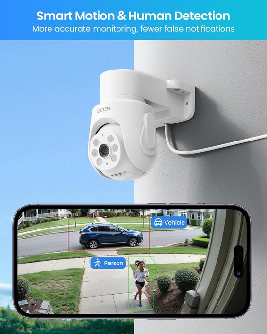 Beveiligingscamera Set - WIFI Camera Systeem - Huisbewaking - Alles-in-één Monitor - 12 Inch Scherm - Wit — afbeelding 2
