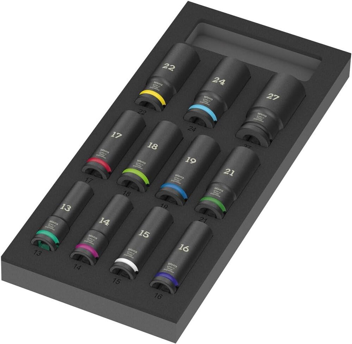 Dopsleutel Set - Gereedschap Set - Reparaties Uitvoeren - Thermoformed Opbergbak - 11 Delig - Multicolor
