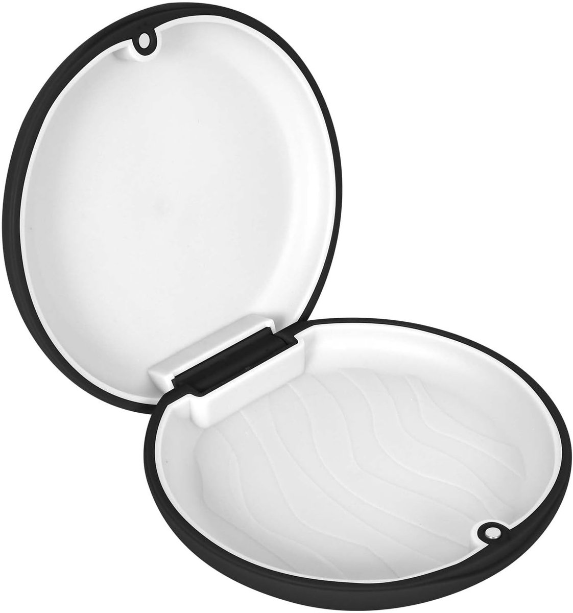 Kunstgebit Houder - Orthodontische Doos - Veilige Opslag - Magnetische Sluiting - 8 x 8 x 2 cm - Zwart