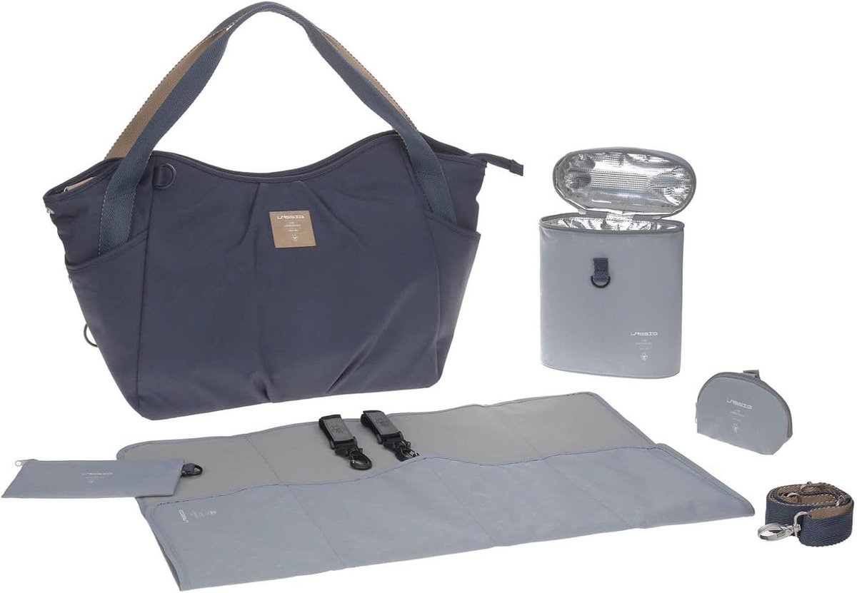 Baby Luiertas - Tweelingtas Rugzak - Baby Verzorging - Dubbele Functionaliteit - Inclusief Mat - Navy Driehoek