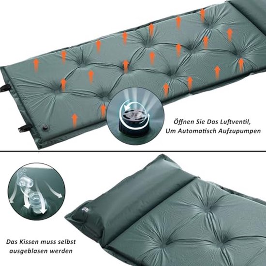 Zelfopblazende Camping Slaapmat voor Comfortabele Avonturen — afbeelding 3