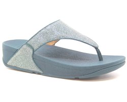 FitFlop Lulu Shimmerglitz Toe-Post Sandals Dames Sandalen - Deep Ocean