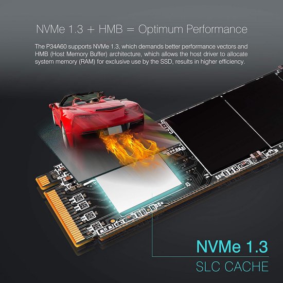 Interne SSD - Opslag Schijf - Systeem Upgrade - NVMe Interface - 256 GB - Zwart — afbeelding 2