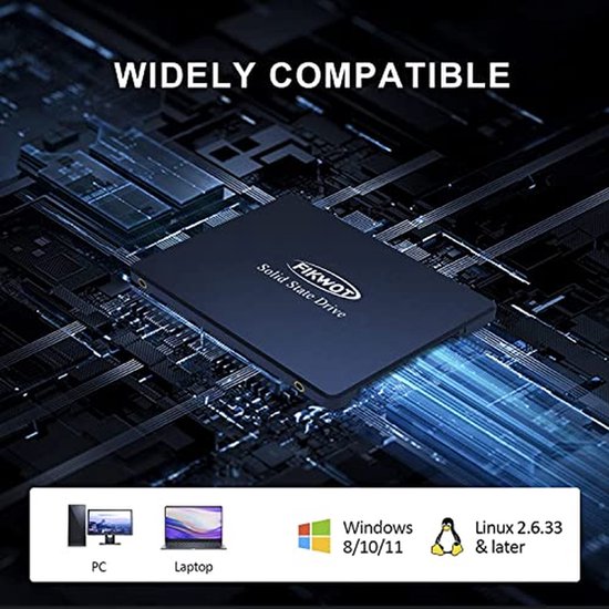 Interne SSD - Solid State Drive - Computer Upgrade - 3D NAND Technologie - 500 GB - Zwart — afbeelding 5