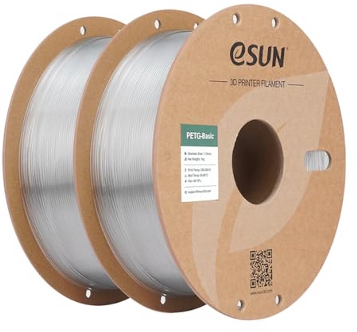 3D Print Filament - PETG Materiaal - Objecten Printen - Hoge Taaiheid - 2KG - Transparant