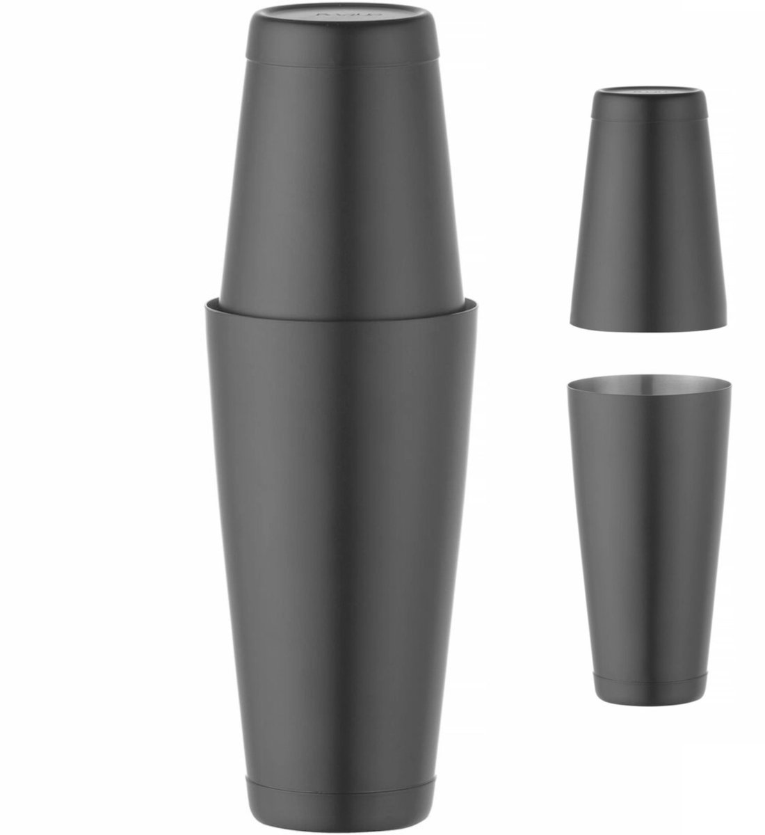 Tin-On-Tin Boston Shaker - Bar Up - 0,8L - Zwart - ø90mm - BarUp 596418