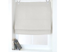 Vouwgordijn - Raambekleding - Licht Dempt - Montage Zonder Boren - 80x130 cm - Witgrijs