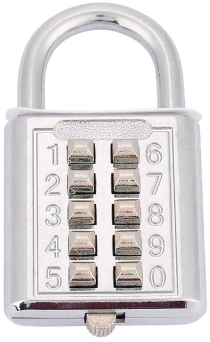 Zinc Alloy Combinatieslot 10 Toetsen - 5-Cijferig Wachtwoord - Robuust en Veilig
