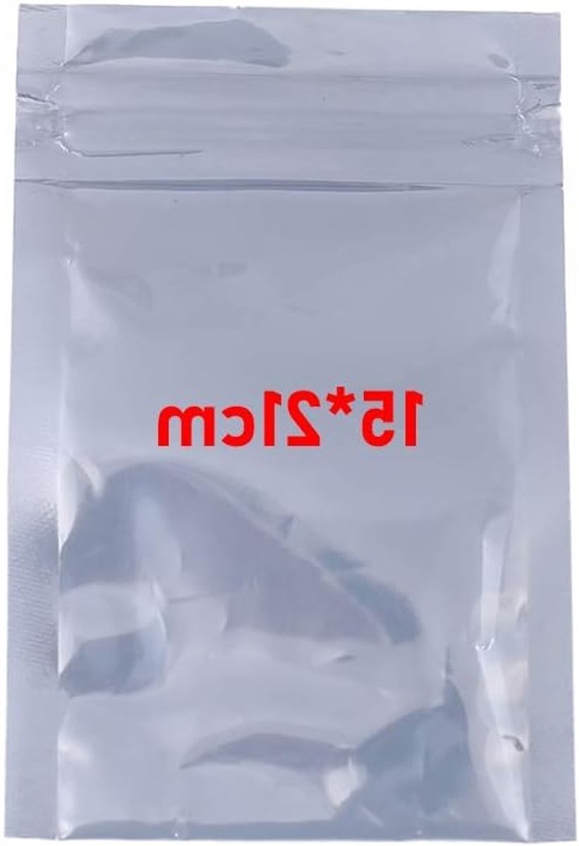 100 stuks ESD Anti-Static Shielding Ziplock Tassen in 5 Maten voor Elektronische Apparaten, Herbruikbaar en Translucent 100 x 6 x 9 cm / 8 x 12 cm / 10 x 15 cm / 15 x 21 cm / 21 x 23 cm