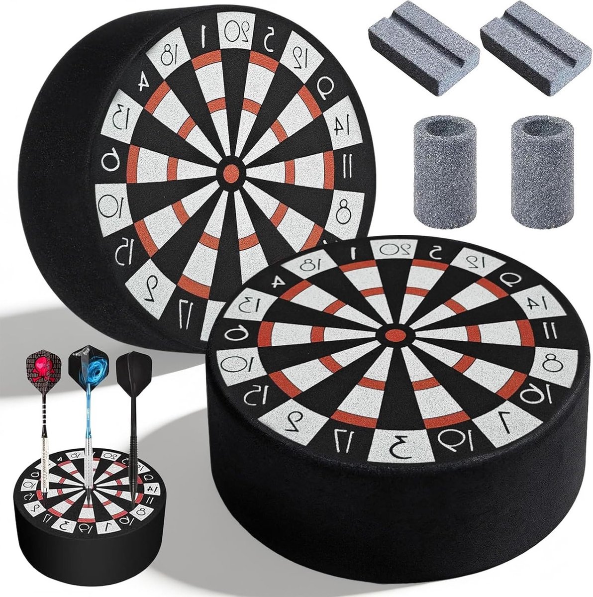 Pack van 2 Dartpijlenhouders, 10 x 4 cm, Zachte Mini Dartbord Houder voor Stalen en Zachte Darts, Ideaal voor Thuis en Clubs