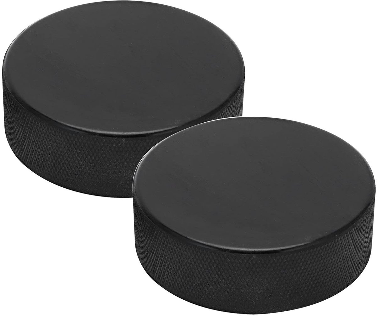 Jhubersproducts - IJshockeypuck - Rubber - Ideaal voor training - Zwart - Sportpucks - Geschikt voor volwassenen - Diameter 3 inch
