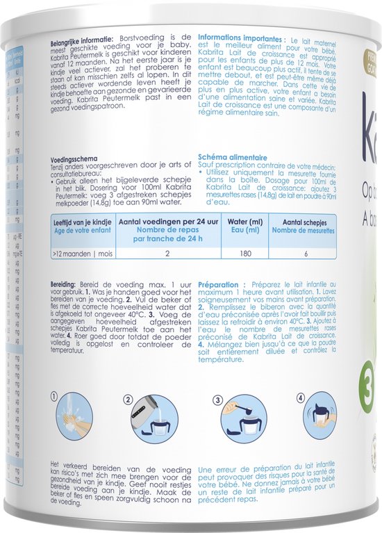 Kabrita 3 Peutermelk 800g van Merkloos — afbeelding 3