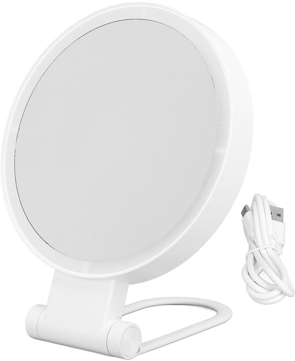 Livia home - Vergrotende Make-upspiegel - LED-verlichting - Dimbaar en oplaadbaar - Handig voor thuis en onderweg - Cosmetische spiegel - Geschikt voo