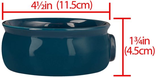 Jhubersproducts - Keramische scheerzeepkom - Grote capaciteit - Antislip handvat - Marineblauw - Scheerschaal - Geschikt voor mannen - 300 ml — afbeelding 2