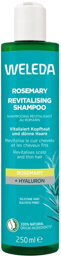 WELEDA Rozemarijn Revitaliserende Shampoo - Hyaluronzuur - Intense Hydratatie - 100% Natuurlijke Ingrediënten - 250ml