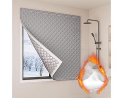 Isolatiegordijn voor ramen - Raamafdekking winter - Energie besparen - Waterdicht en duurzaam - Diverse maten beschikbaar - Grijs