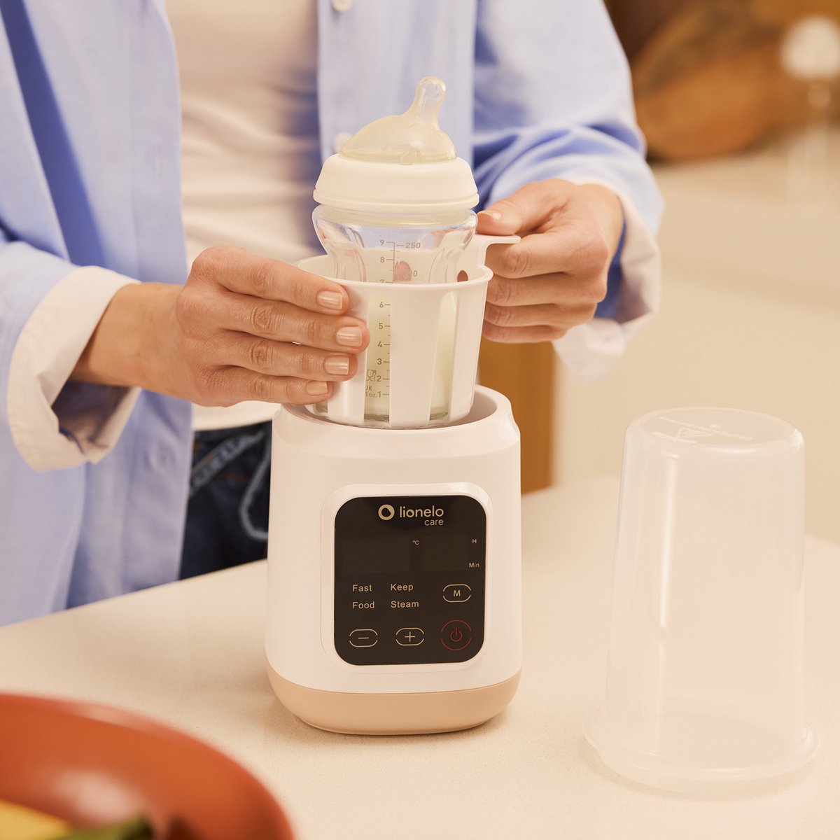 Lionelo ThermUP 3.0 – Baby Flessenwarmer 6in1: Sterilisator, Flesverwarmer, Snel Opwarmen & Ontdooien, Warmhouden 24u, Vloeistoffen en Eten - Flessen - 35-100°C - 400W - BPA-FREE — cadeau in Cadeau-ideeën - foto 6