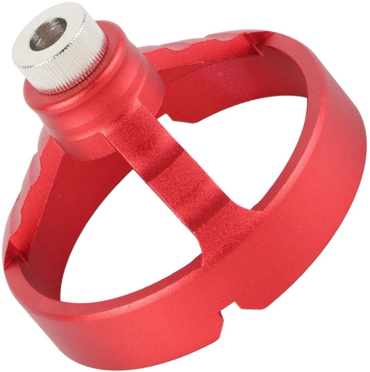 Dailygoods - Boorgids - Houtbewerking - Precisie en gebruiksgemak - Rood - Boorhulpstuk - Geschikt voor diverse diameters - Compact formaat