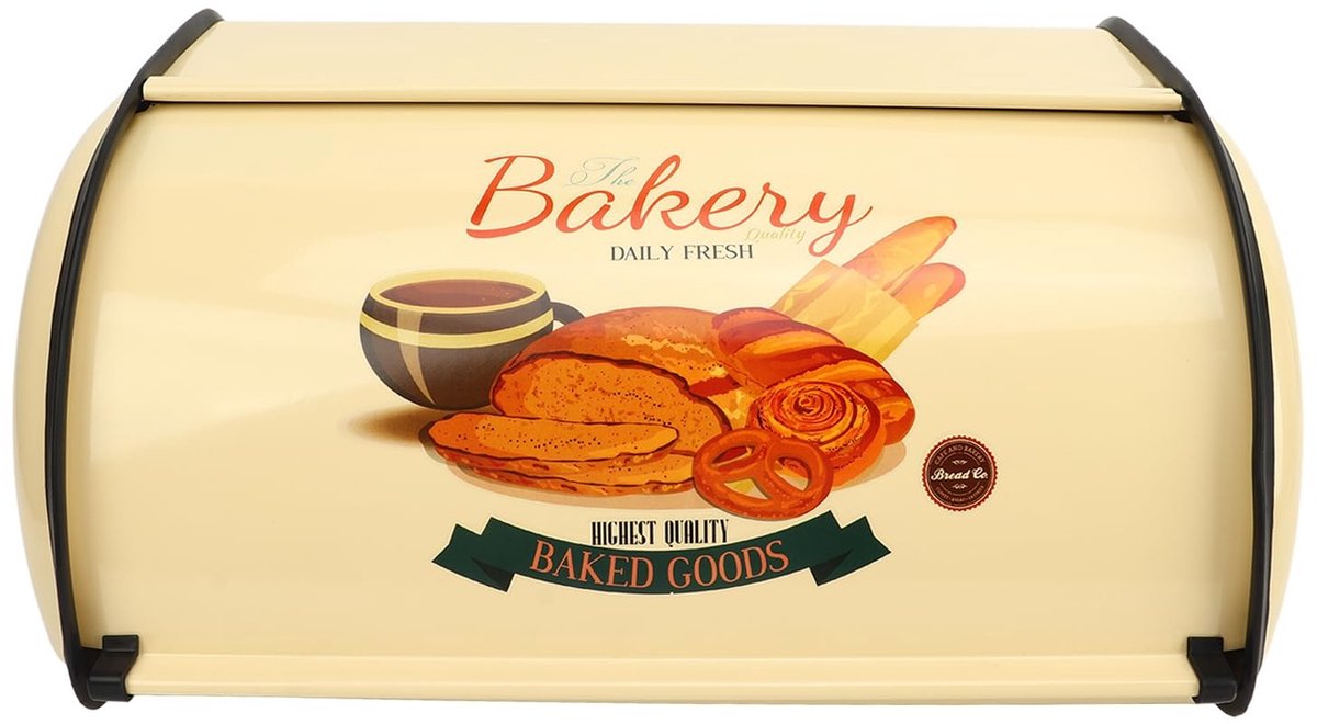 Metaal Brooddoos met Roldeksel - Vintage Broodopslag voor Keuken - 11L