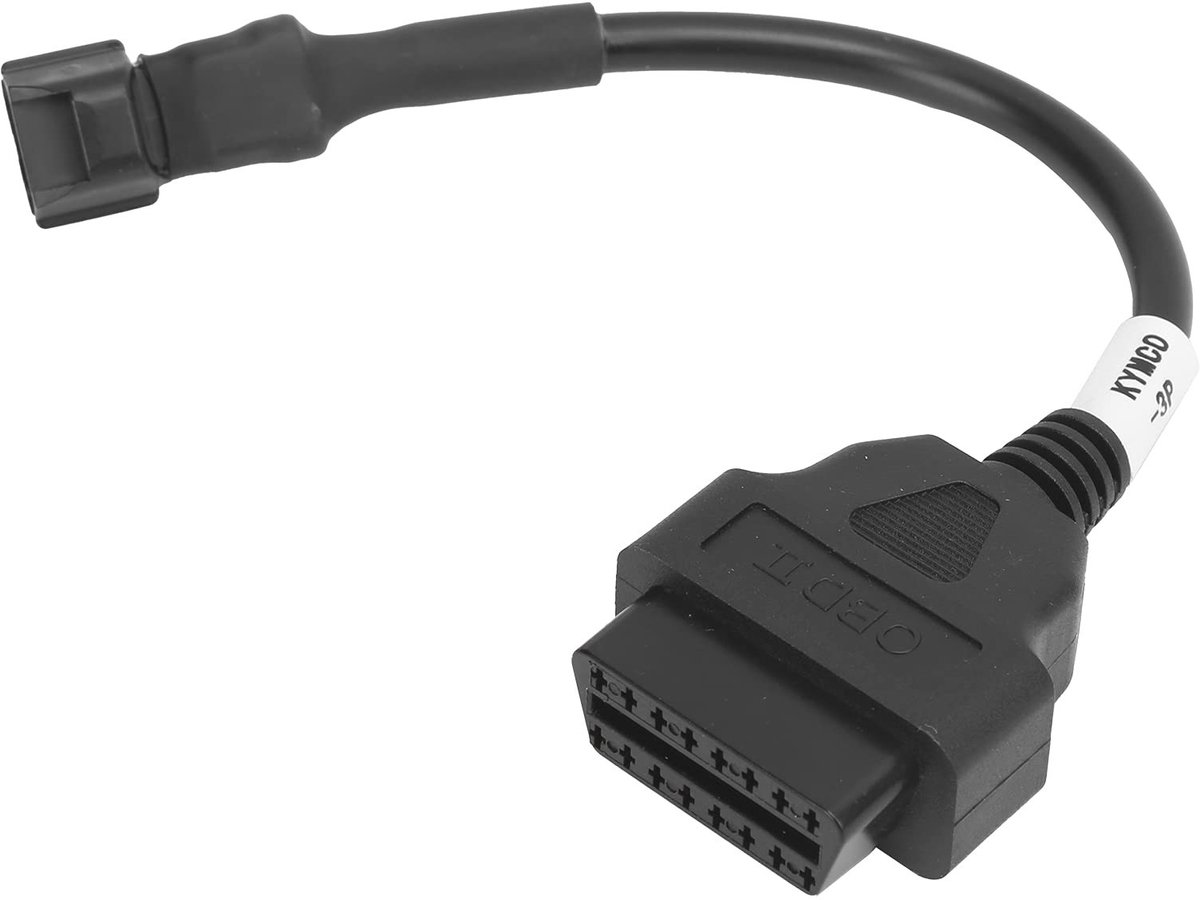 Elzusha - Diagnostische Kabel - OBD2-diagnosekabel - Goede Geleidbaarheid - 3-pins - Diagnose-adapter - Geschikt voor Motorfietsen - Vervanging voo...