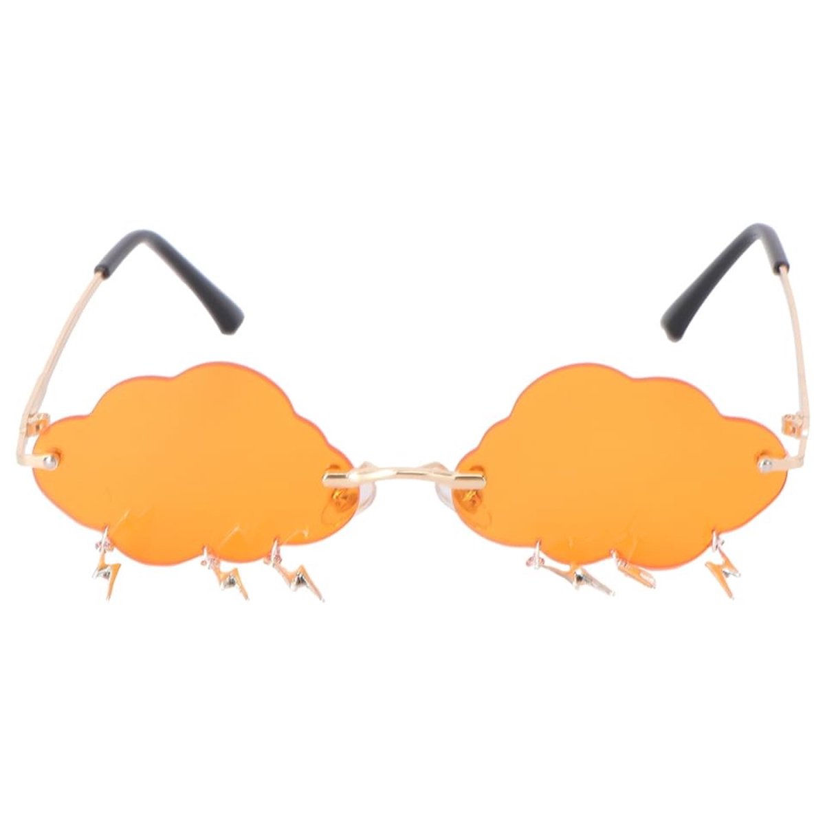 Dailygoods - Randloze Zonnebril - UV-bescherming - Wolk en Bliksem Vorm - Perfect voor Vrouwen - Modieuze Vlieger Zonnebril - Ideaal voor Strand en Bu