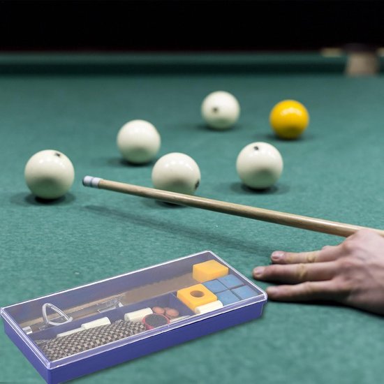 Pool Keu Reparatie - Biljart Keu Set - Keu Onderhoud - Compleet met Gereedschap - 10.6 cm Lengte - Multicolor — afbeelding 4