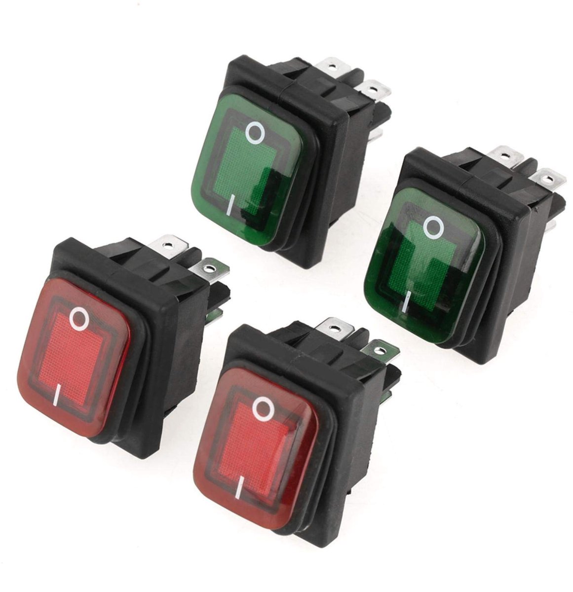 Dailygoods - Schakelaar - Waterdicht - Zwart - 220V - IP67 - 4 Pin 2 Positie - Geschikt voor Buiten - On/Off Schakelaar