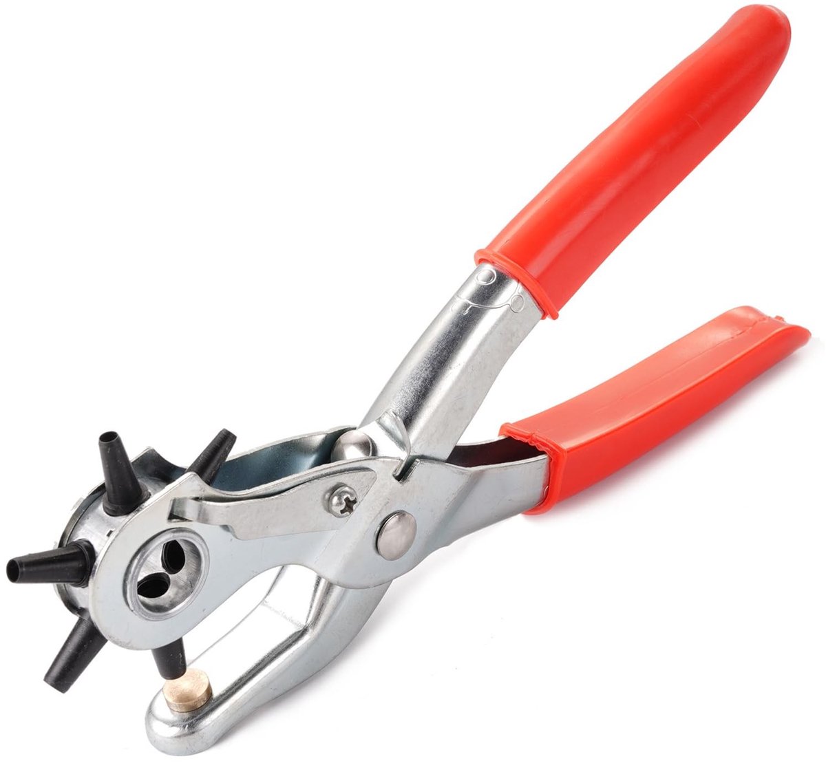 Dailygoods - Gatentang - Leren perforator - Verstelbaar met zes gaten - Professionele revolver - Riem gatentang - Geschikt voor leer - 360 graden inst