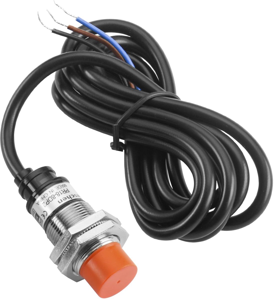 Dailygoods - Inductieve Proximity Sensor - 8mm Detectie - Compacte M18 Sensor - NC - Voor Proximity Detectie - Geschikt voor Wandmontage