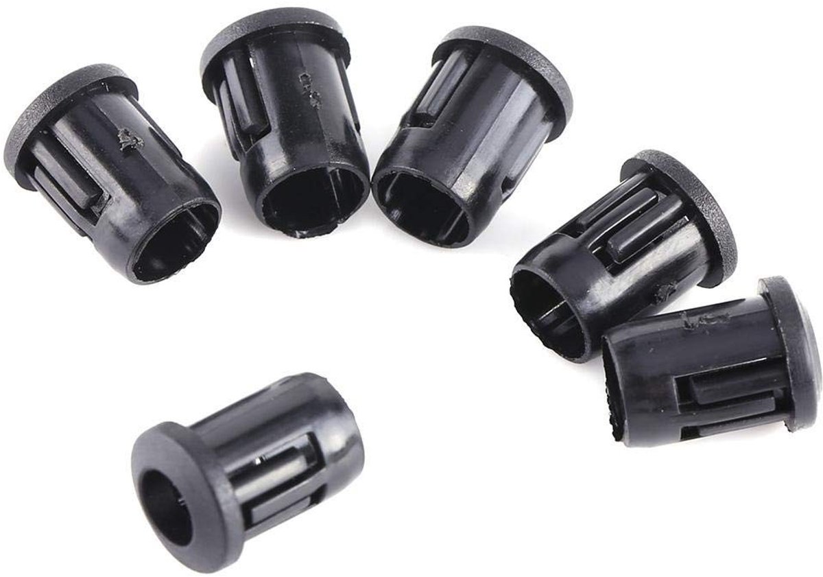 Smoakez - 50st Plastic Zwarte Led Beugel - Lichtgevende Diode Houder - Duurzaam en Stevig - 5mm LED Socket - Perfect voor Elektronica - Voor Printp...