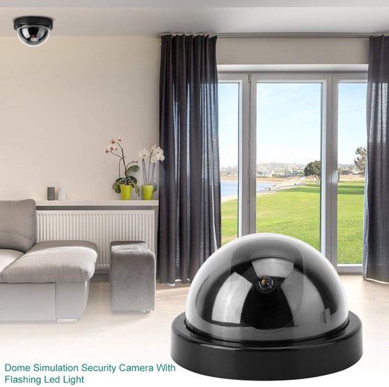 Dailygoody - Dome Simulation Camera - Fake Camera - Realistisch Ontwerp - Zwart - Met Flitsende LED - Schrik Effect voor In en Outdoor - Veiligheid — afbeelding 5