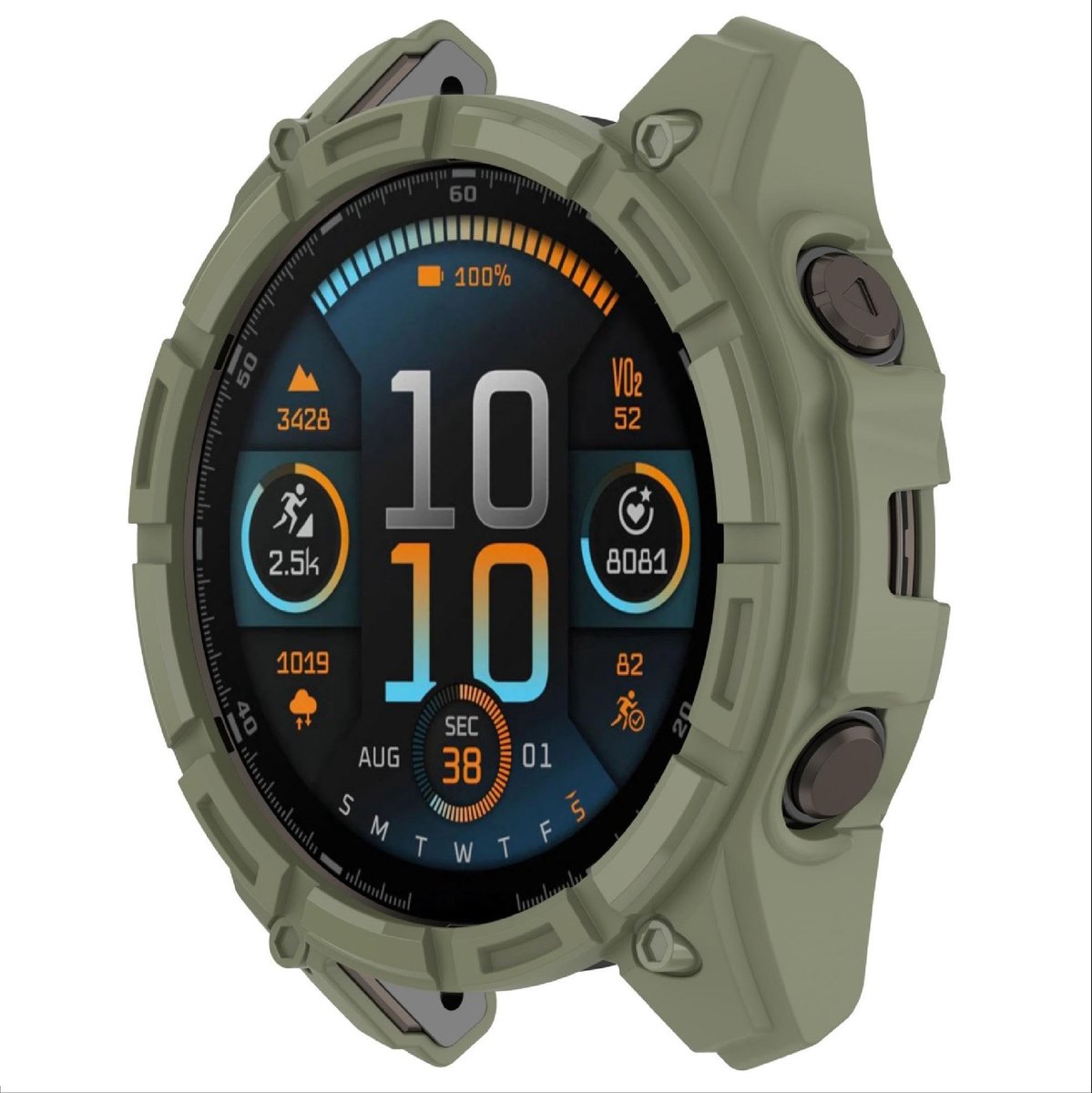 Garmin Fenix 8 51mm Hoesje - TPU Bumper Case - Groen