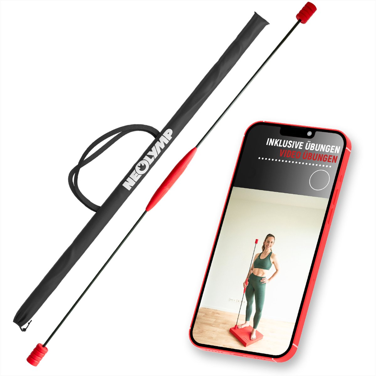 NEOLYMP Schwungstaf – Vibratiestaf met ergonomische grip, ideaal voor kracht en balans