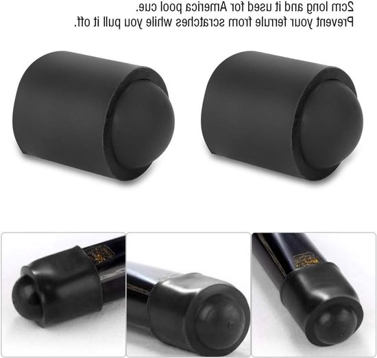 10 Stuks Pool Cue Tip Rubber Covers voor Billiard Sticks - Bescherming en Grip Accessoires — afbeelding 2