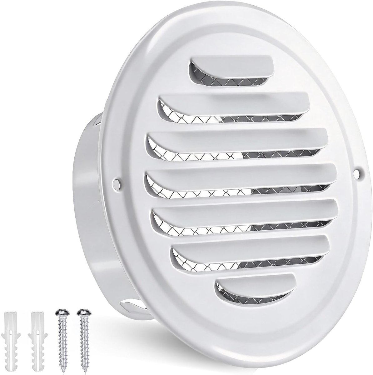 Ronde Ventilatie Rooster met Vliegenraam, Geschikt voor Badkamer, Afzuigkap en Droger, 100mm
