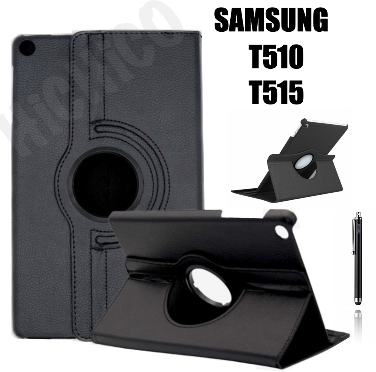 HiCHiCO® Tablet Hoes Geshikt voor Samsung Galaxy Tab T510 Hoesje - Samsung Galaxy Tab T515 Hoesje met Stylus Pen