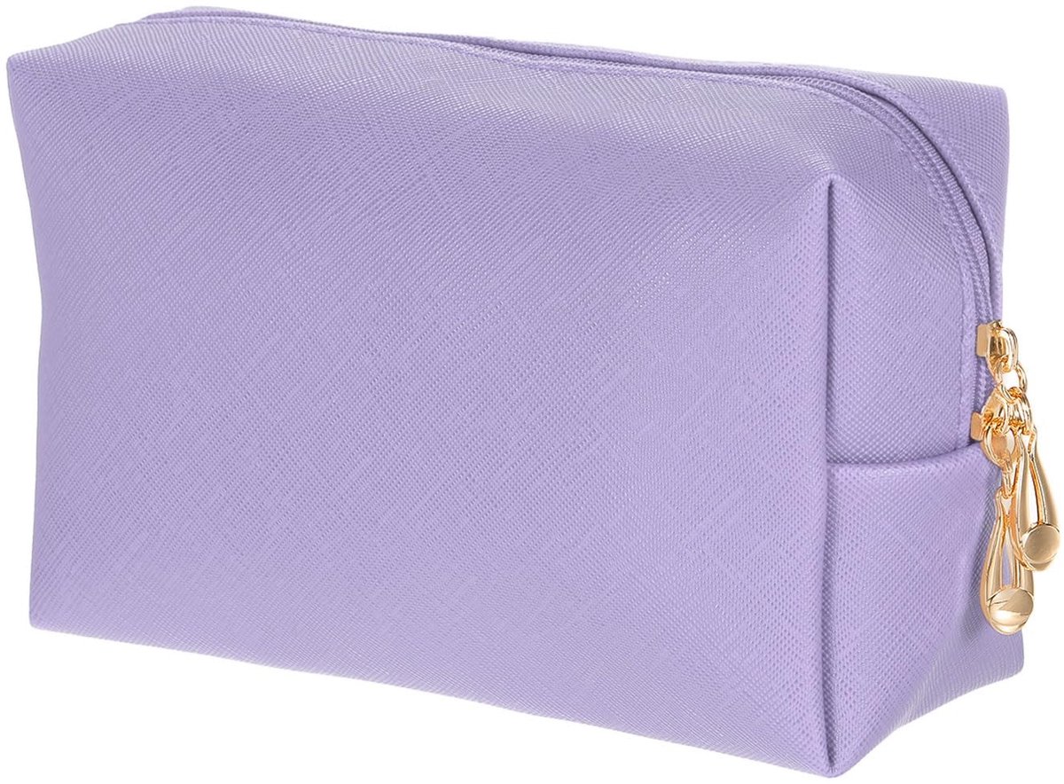 NTHProducts - Cosmetic Bag - Waterproof Toiltet Bag - Klein en Handig - Lila - Makeup Organizer - Perfect voor Vrouwen - PU Leer