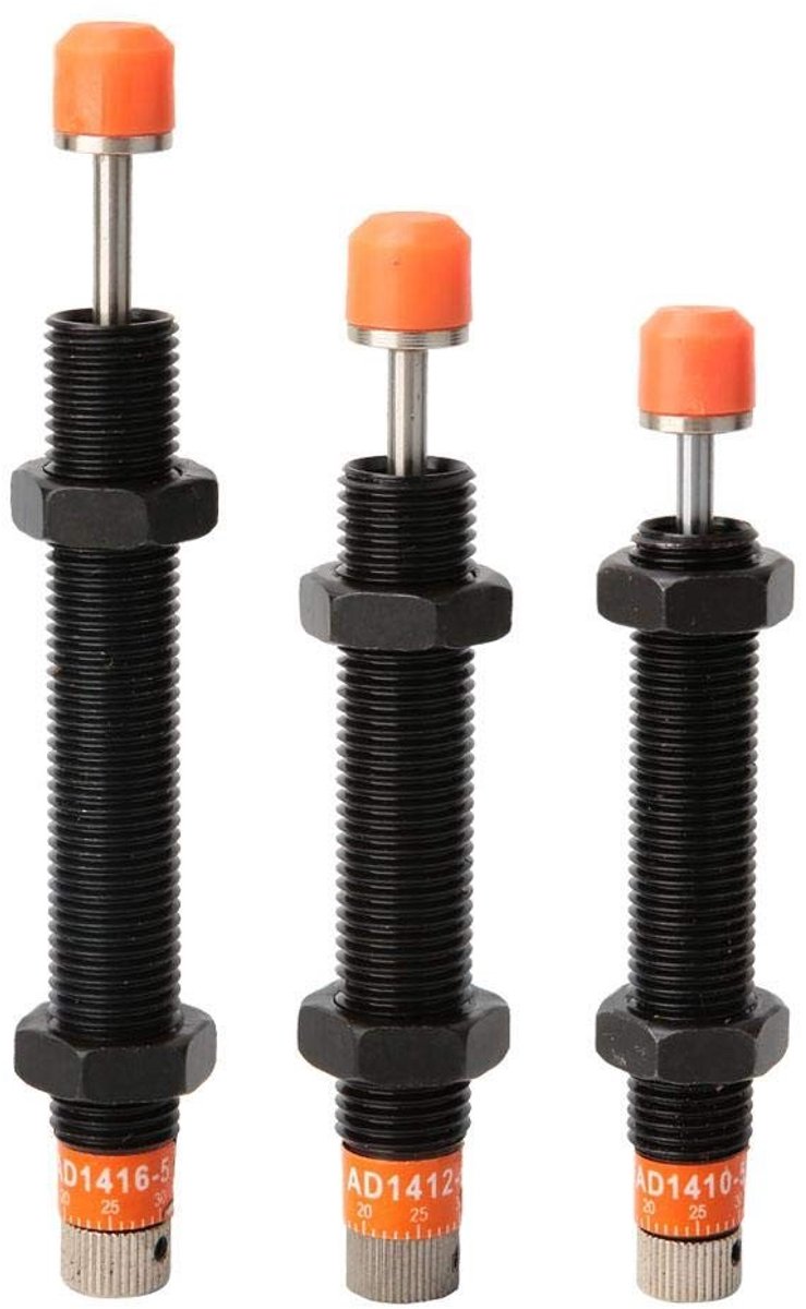 Allecto - Pneumatische Schokdemper - Verstelbare Olie Druk - Metaal - Schokdemper voor Pneumatische Cilinders - Verbeter Vibratione - Geschikt voor...