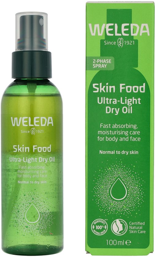 WELEDA Skin Food - Ultra-Light Dry Oil - Hydrateert De Huid & Trekt Snel in - Voor Lichaam En Gezicht - Hydrateert Direct - 100% Natuurlijke Ingrediënten - 100ml