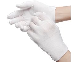 Witte Katoenen Handschoen Wit L - Handschoen L Wit – Munt Handschoen - Gezondheidszorg - Ziekenhuis - Beauty Center – Kapper - Jewelry - eczeem - allergie - juweliers – Handschoenen 100% Katoen maat L - 6 Stuks/3 Paar