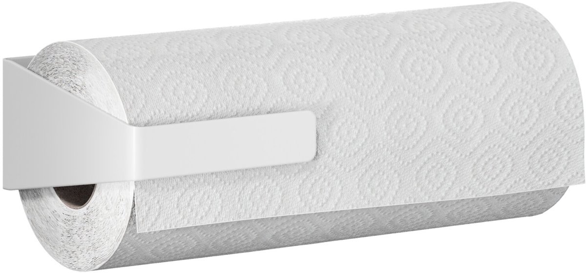 tesa keukenrolhouder keukenaccessoires zelfklevend verticaal horizontaal zonder boren – wit