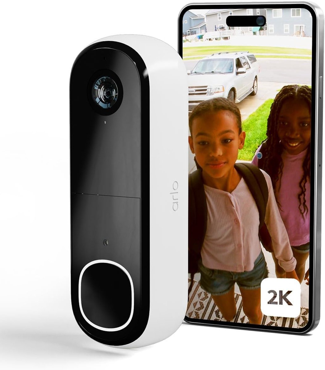 Draadloze Video Deurbel - Slimme Deurbel - Veilige Toegang - Directe Mobiele Oproep - 2K Video - Wit