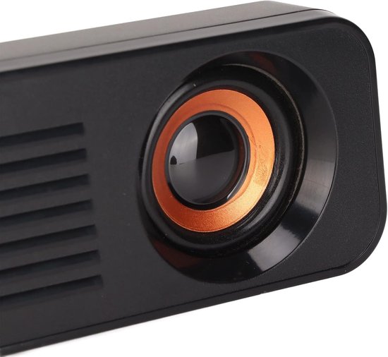 Draadloze Mini-soundbar - Desktopluidspreker Hifi - Muziek Luisteren - 360 Graden Stereo - Compact Formaat - Zwart — afbeelding 3