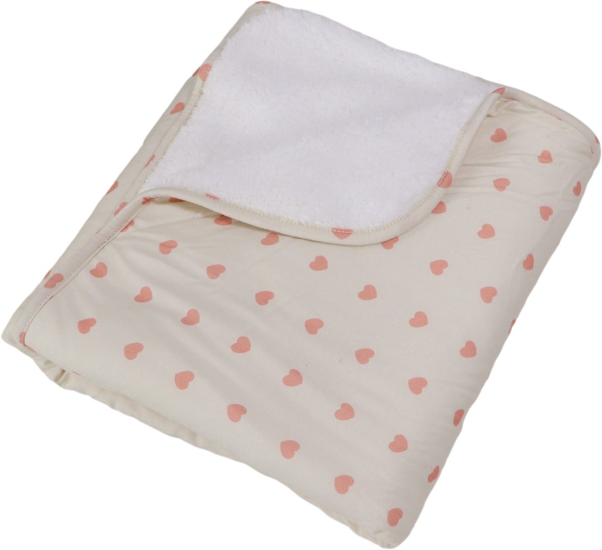 MamaLoes Hartjes Fleece 70x90cm Babydeken