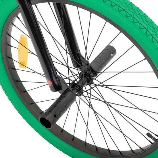 Joystar Brockway BMX-fiets - 20 inch - Handrem - Remmen - Achter V-brake - Pegs - Groen - Geschikt voor buitenactiviteiten in de lente van JOYSTAR — afbeelding 3