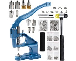 Oogjestang met 1100pcs oogjes - Oogtang Grommet Tool Kit - Handpers Doorvoertule Machine - Perforators - met 2 matrijzen en hamer - Drukknopen Tang - Schoenmontagegereedschap voor Leren/Tassen/Kleding