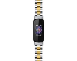 Reservebandje Fitbit Inspire 3 - Horlogebandje Metalen Band - Fitness Tracker - Verstelbaar Gespontwerp - Niet gespecificeerd - Zilver Goud thumbnail 5